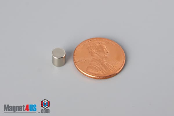 2/10" dia. x 2/10" N45 Neodymium Cylinder Magnet - photo 1