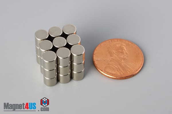2/10" dia. x 2/10" N45 Neodymium Cylinder Magnet - photo 5