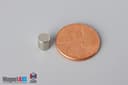 2/10" dia. x 1/4" N45 Neodymium Cylinder Magnet - photo 1