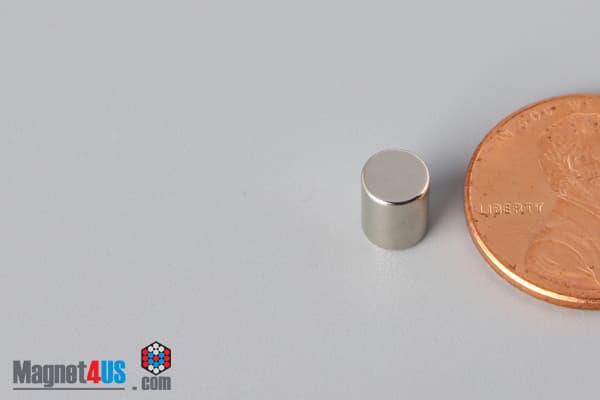2/10" dia. x 1/4" N45 Neodymium Cylinder Magnet - photo 3