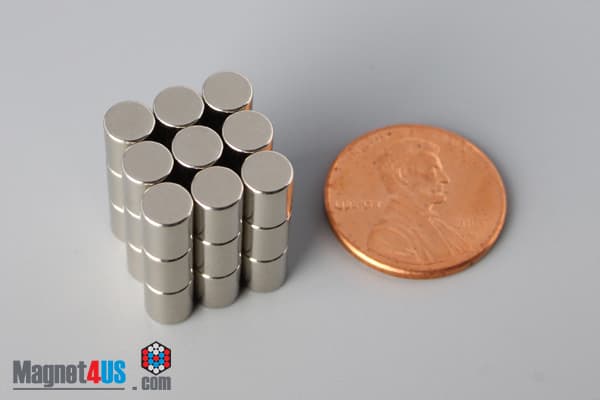 2/10" dia. x 1/4" N45 Neodymium Cylinder Magnet - photo 5