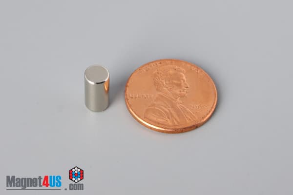 2/10" dia. x 3/8" N45 Neodymium Cylinder Magnet - photo 1