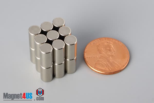 2/10" dia. x 3/8" N45 Neodymium Cylinder Magnet - photo 5