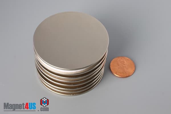 2" dia. x 1/16" N45 Neodymium Disc Magnet - photo 5