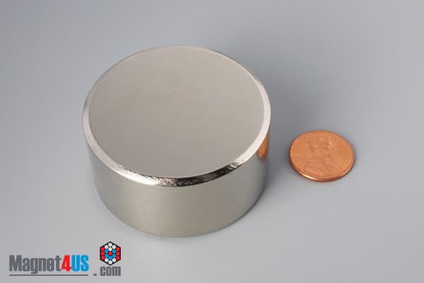 2" dia. x 1" N45 Neodymium Disc Magnet - photo 1