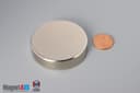 2" dia. x 3/8" N45 Neodymium Disc Magnet - photo 1