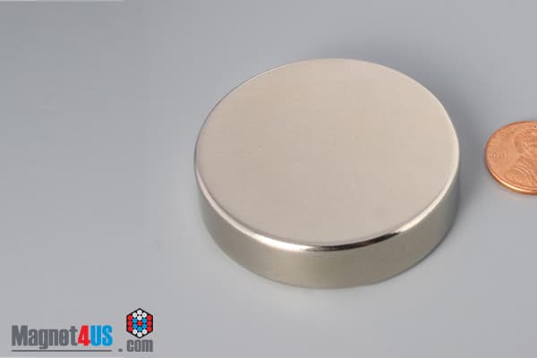 2" dia. x 3/8" N45 Neodymium Disc Magnet - photo 3
