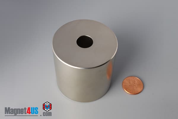 2" od x 1/2" id x 2" N45 Neodymium Ring Magnet