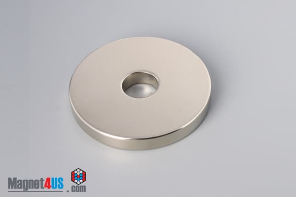 2" od x 1/2" id x 1/4" N45 Neodymium Ring Magnet - photo 2
