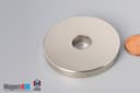 2" od x 1/2" id x 1/4" N45 Neodymium Ring Magnet - photo 3