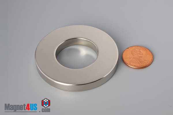 2" od x 1" id x 1/4" N42 Neodymium Ring Magnet
