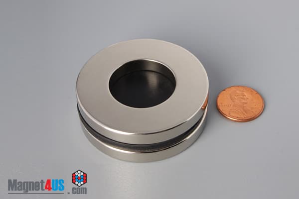2" od x 1" id x 1/4" N42 Neodymium Ring Magnet - photo 5