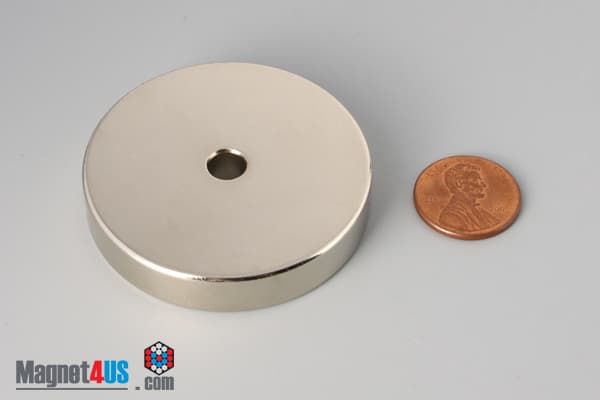 2" od x 1/4" id x 3/8" N45 Neodymium Ring Magnet