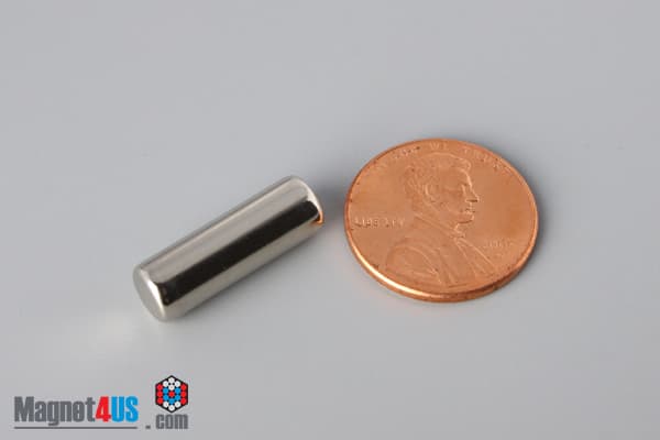 1/4" dia. x 3/4" N40 Neodymium Cylinder Magnet