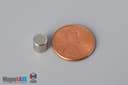 1/4" dia. x 1/4" N45 Neodymium Cylinder Magnet - photo 1