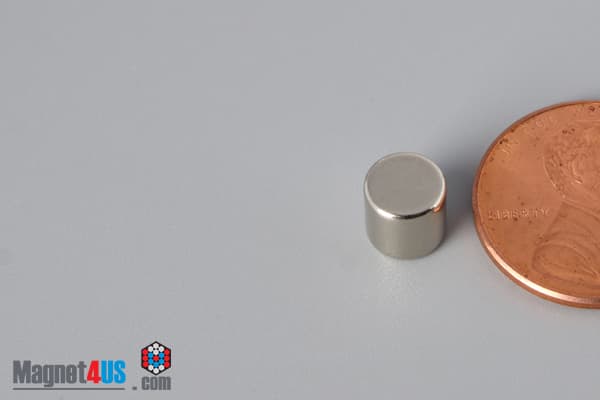 1/4" dia. x 1/4" N45 Neodymium Cylinder Magnet - photo 3
