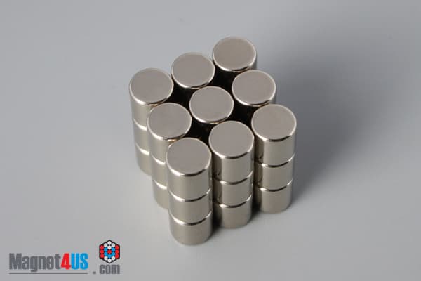 1/4" dia. x 1/4" N45 Neodymium Cylinder Magnet - photo 4