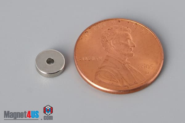 1/4" od x 1/16" id x 1/16" N45 Neodymium Ring Magnet - photo 1