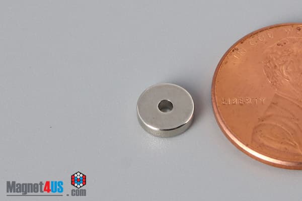 1/4" od x 1/16" id x 1/16" N45 Neodymium Ring Magnet - photo 3