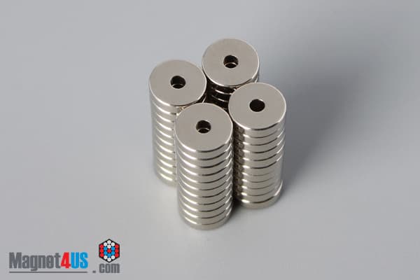 1/4" od x 1/16" id x 1/16" N45 Neodymium Ring Magnet - photo 4