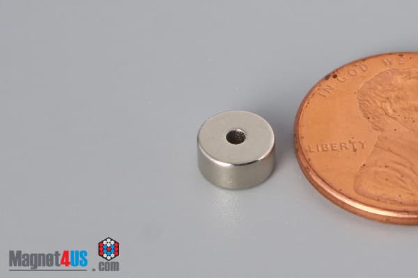 1/4" od x 1/16" id x 1/8" N40 Neodymium Ring Magnet - photo 3