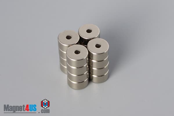 1/4" od x 1/16" id x 1/8" N40 Neodymium Ring Magnet - photo 4