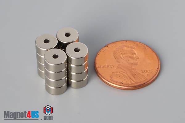 1/4" od x 1/16" id x 1/8" N40 Neodymium Ring Magnet - photo 5