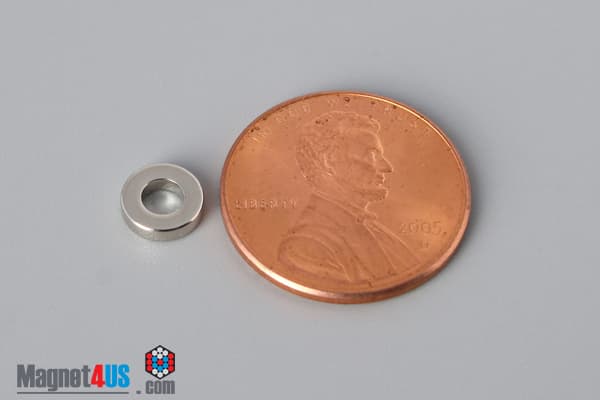 1/4" od x 1/8" id x 1/16" N40 Neodymium Ring Magnet