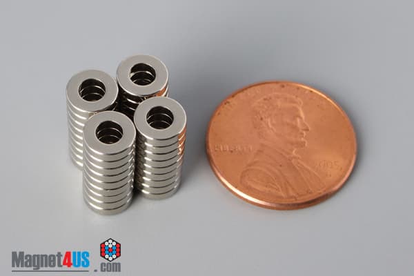 1/4" od x 1/8" id x 1/16" N40 Neodymium Ring Magnet - photo 5