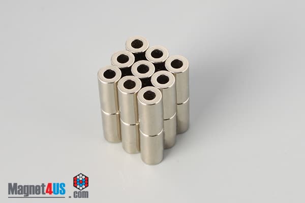 1/4" od x 1/8" id x 1/2" N45 Neodymium Ring Magnet - photo 4
