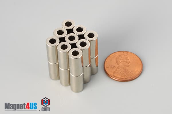1/4" od x 1/8" id x 1/2" N45 Neodymium Ring Magnet - photo 5
