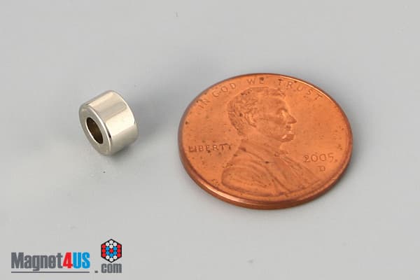 1/4" od x 1/8" id x 1/8" N40 Neodymium Ring Magnet - photo 1