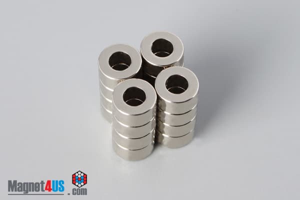 1/4" od x 1/8" id x 1/8" N40 Neodymium Ring Magnet - photo 4