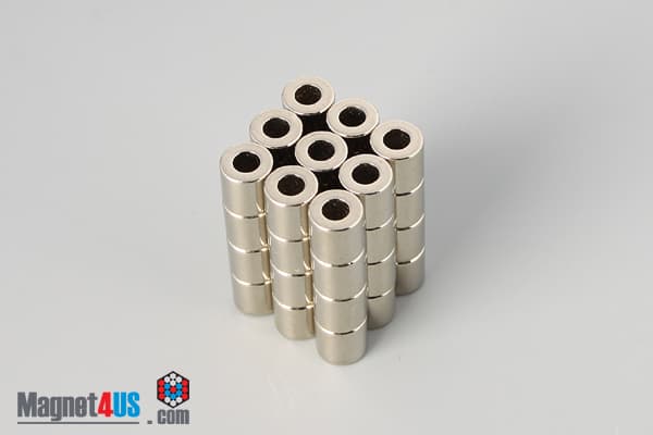 1/4" od x 1/8" id x 1/4" N40 Neodymium Ring Magnet - photo 4