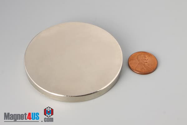 2 1/2" dia. x 1/4" N45 Neodymium Disc Magnet - photo 1
