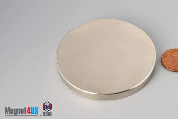 2 1/2" dia. x 1/4" N45 Neodymium Disc Magnet - photo 3
