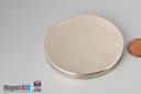 2 1/2" dia. x 1/4" N45 Neodymium Disc Magnet - photo 3