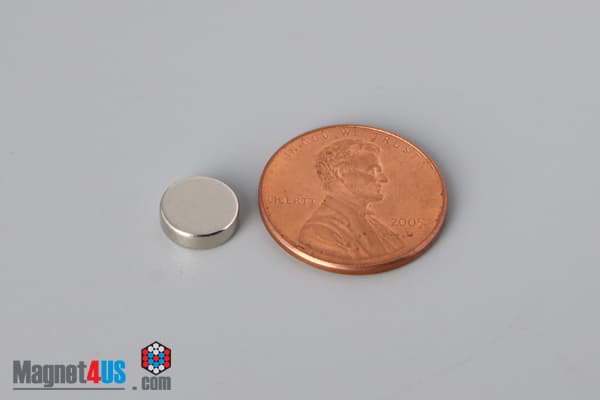 5/16" dia. x 3/32" N45 Neodymium Disc Magnet