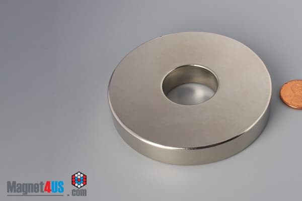 3" od x 1" id x 1/2" N45 Neodymium Ring Magnet - photo 3