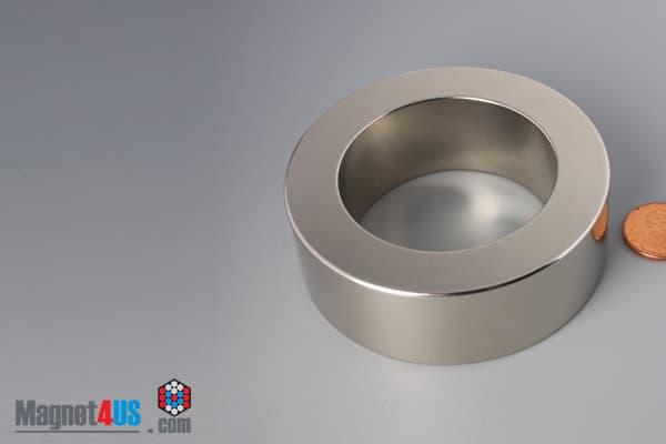 3" od x 2" id x 1" N45 Neodymium Ring Magnet - photo 3