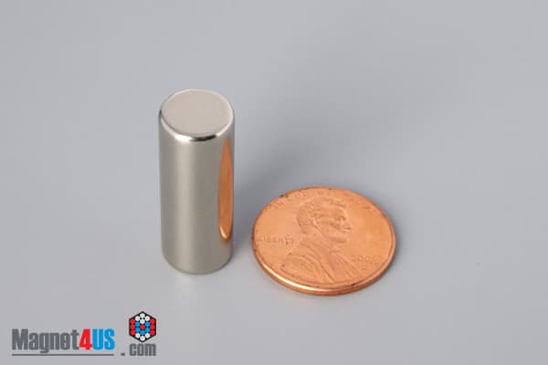 3/8" dia. x 1" N40 Neodymium Cylinder Magnet