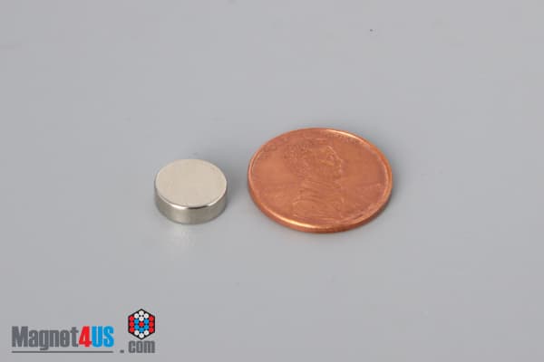 3/8" dia. x 1/8" N45 Neodymium Disc Magnet