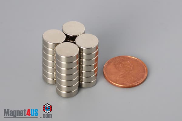 3/8" dia. x 1/8" N45 Neodymium Disc Magnet - photo 5