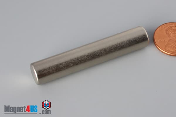 3/8" dia. x 2" N45 Neodymium Cylinder Magnet - photo 3