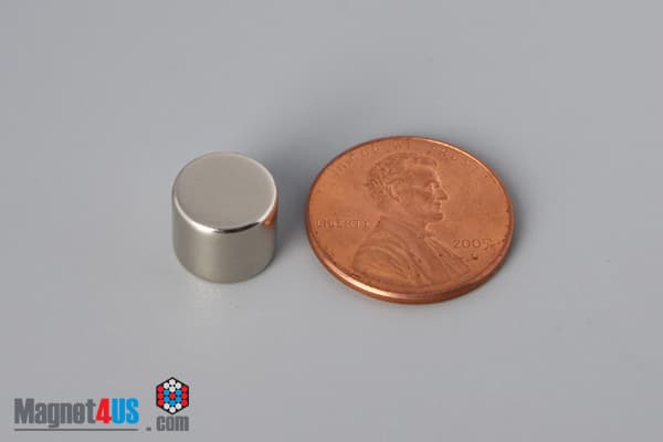 3/8" dia. x 5/16" N45 Neodymium Disc Magnet - photo 1