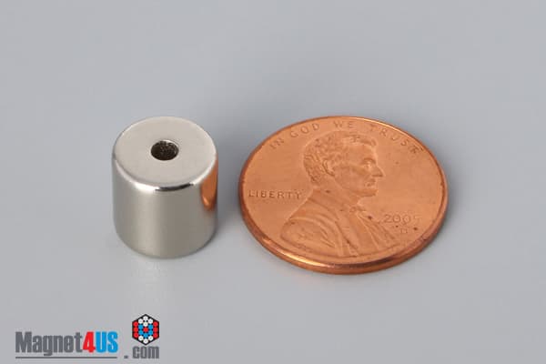 3/8" od x 3/32" id x 3/8" N45 Neodymium Ring Magnet