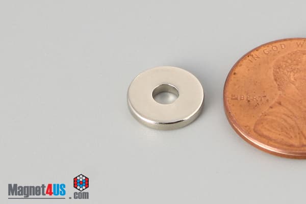3/8" od x 1/8" id x 1/16" N40 Neodymium Ring Magnet - photo 3