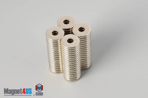 3/8" od x 1/8" id x 1/16" N40 Neodymium Ring Magnet - photo 4