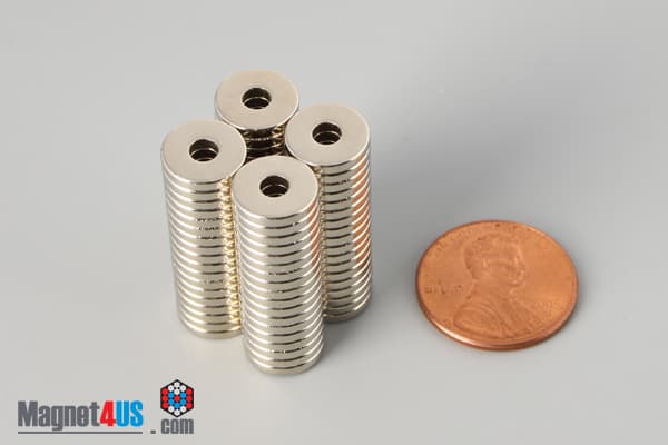 3/8" od x 1/8" id x 1/16" N40 Neodymium Ring Magnet - photo 5
