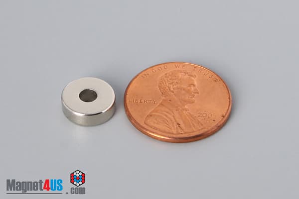 3/8" od x 1/8" id x 1/8" N40 Neodymium Ring Magnet
